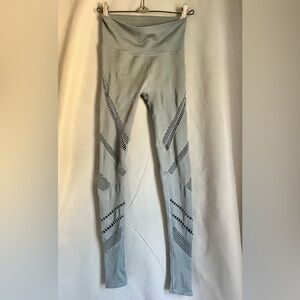 Alo Yoga High Waist Seamless Leggings Mesh Cutout Ribbed Size S Athleisure
